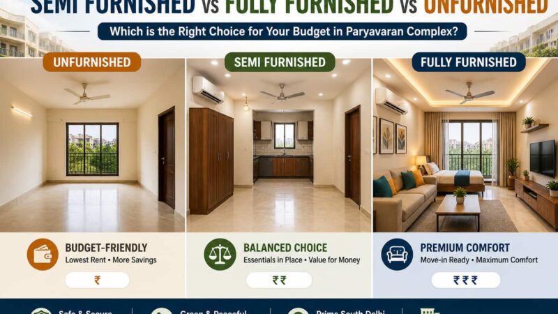 Semi Furnished vs Fully Furnished vs Unfurnished — Which is the Right Choice for Your Budget in Paryavaran Complex