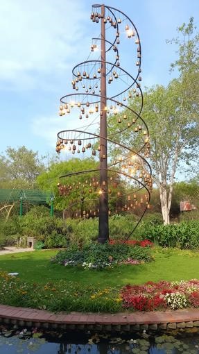 massive tall wind chime Bell tree
