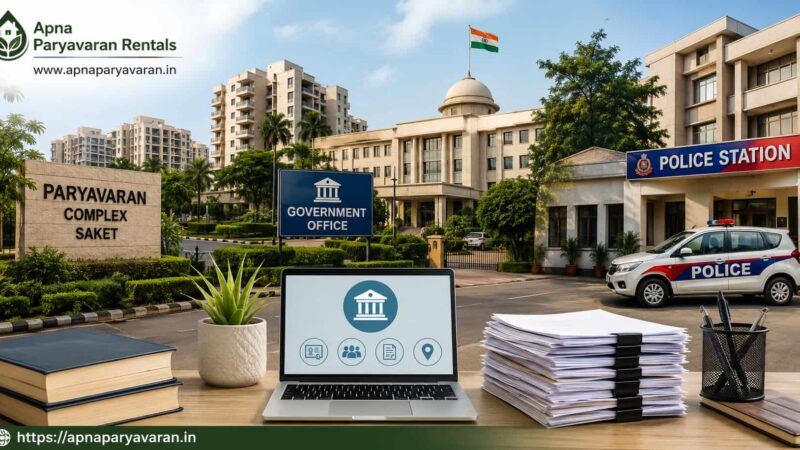Government Offices, Police Station & Administrative Services Near Paryavaran Complex