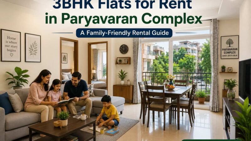 3BHK Flats for Rent in Paryavaran Complex for Family